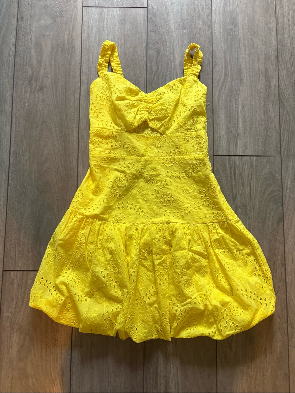 Yellow Eyelet Sundress
